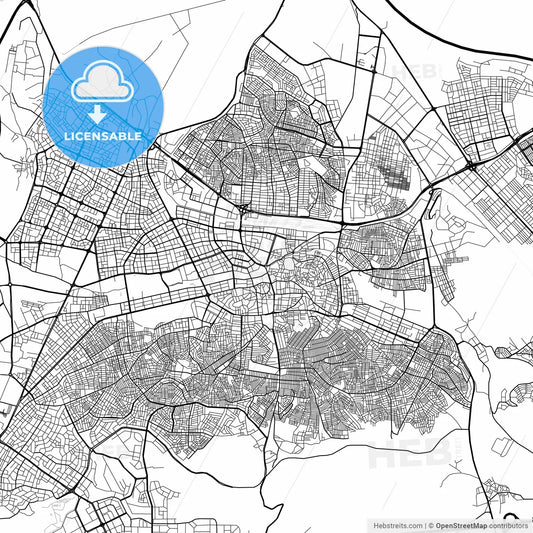 Map of Gaziantep, Turkey