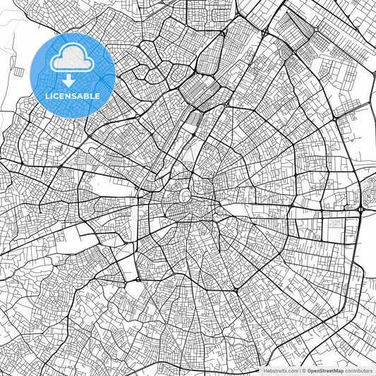 Map of Konya, Turkey