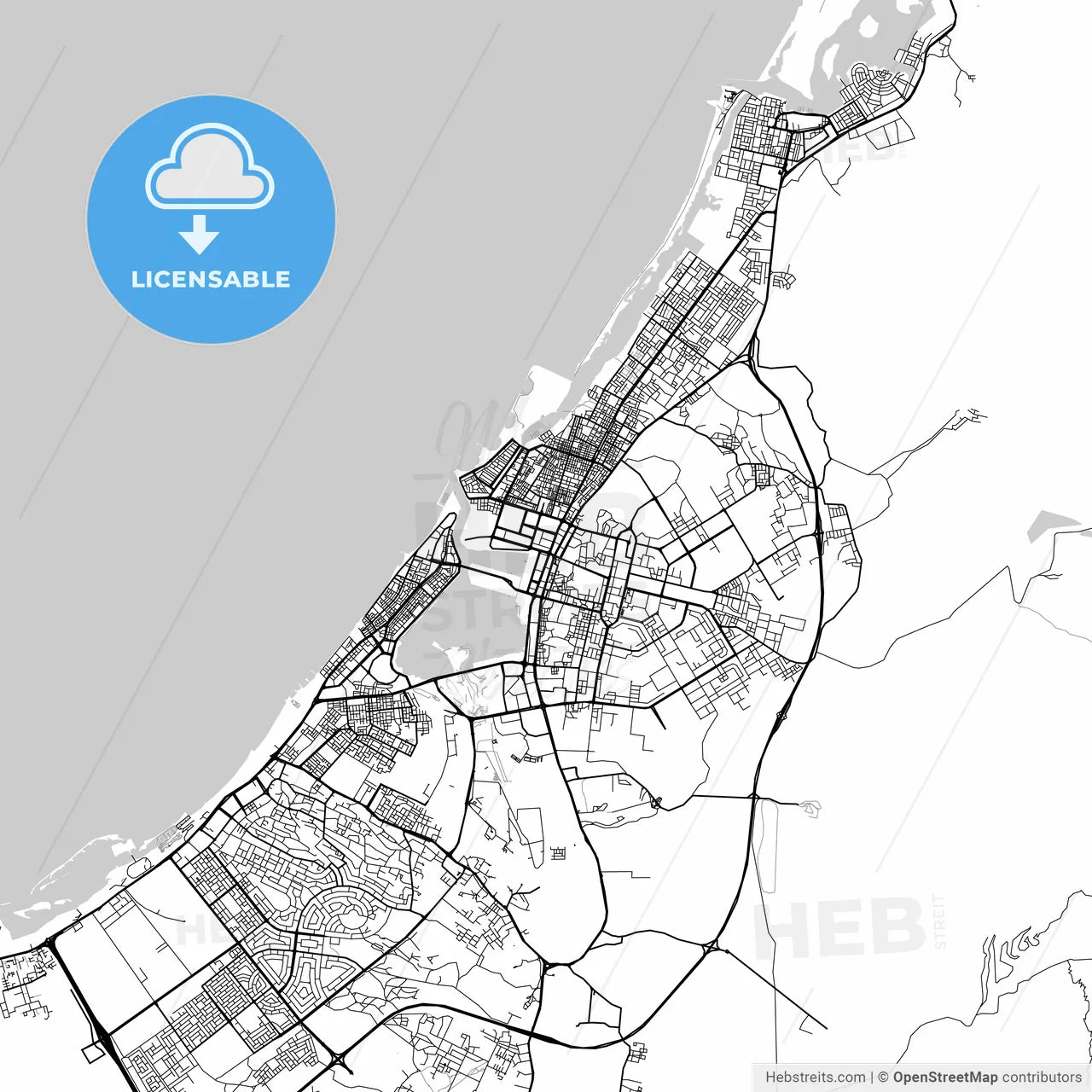 Map of Ras Al Khaimah, United Arab Emirates