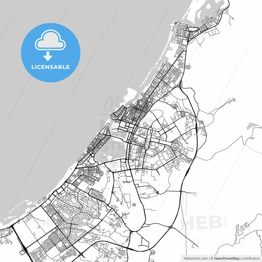 Map of Ras Al Khaimah, United Arab Emirates