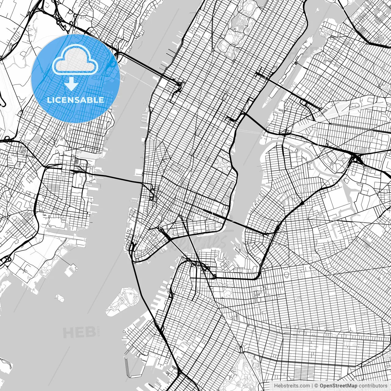 Map of New York City, New York