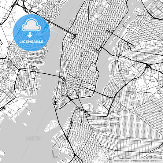Map of New York City, New York