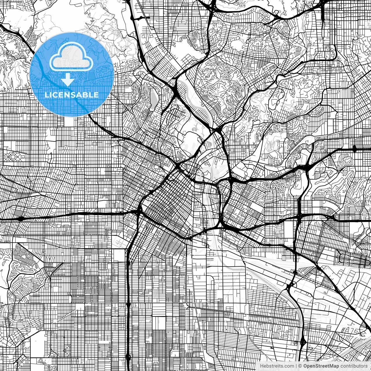 Map of Los Angeles, California