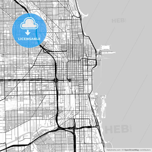 Map of Chicago, Illinois