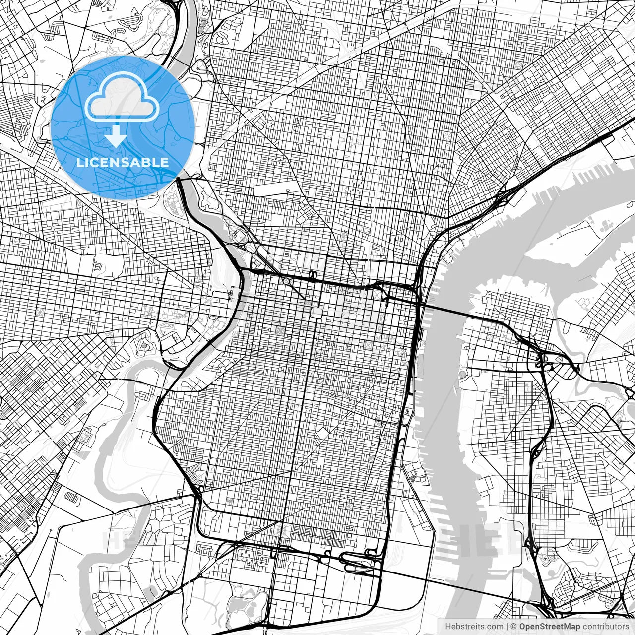 Map of Philadelphia, Pennsylvania
