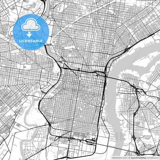 Map of Philadelphia, Pennsylvania