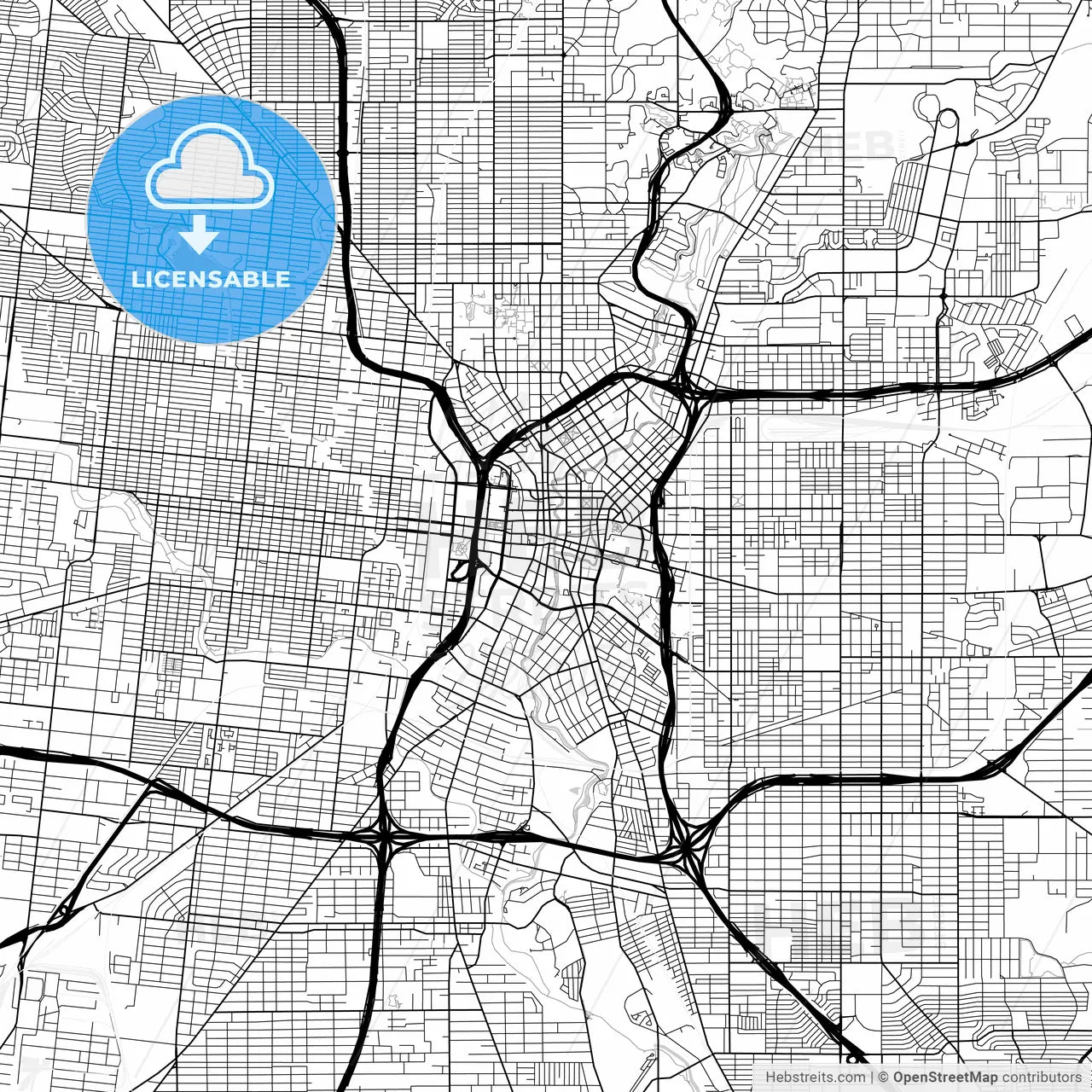 Map of San Antonio, Texas