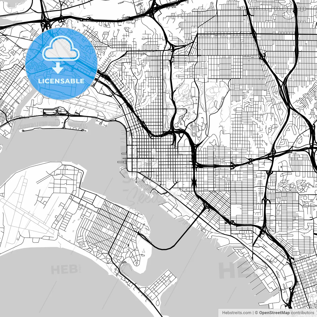 Map of San Diego, California