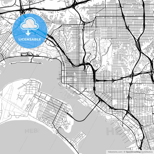 Map of San Diego, California