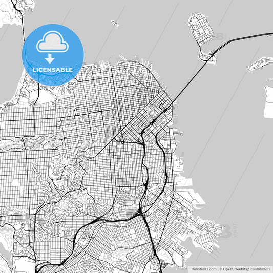 Map of San Francisco, California