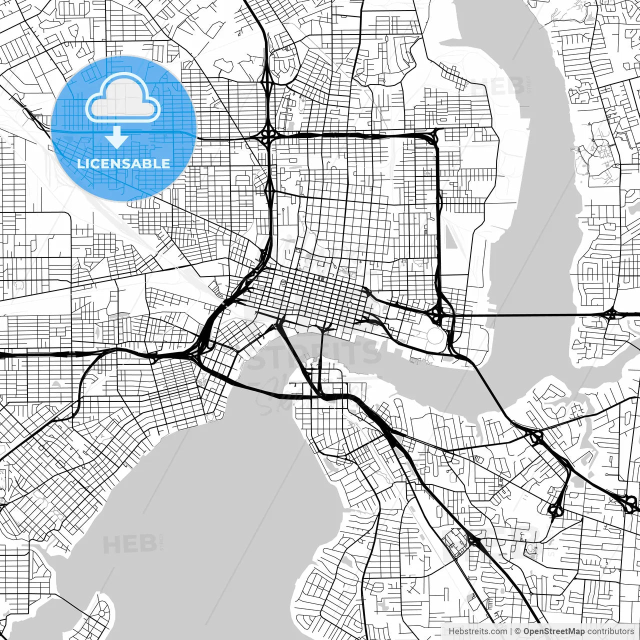 Map of Jacksonville, Florida