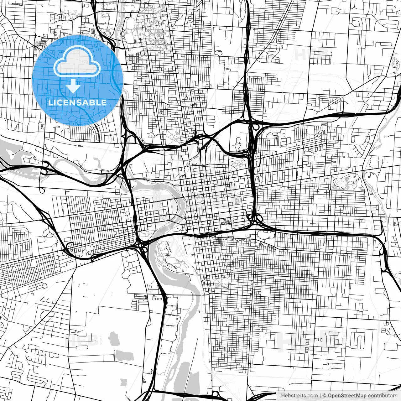Map of Columbus, Ohio