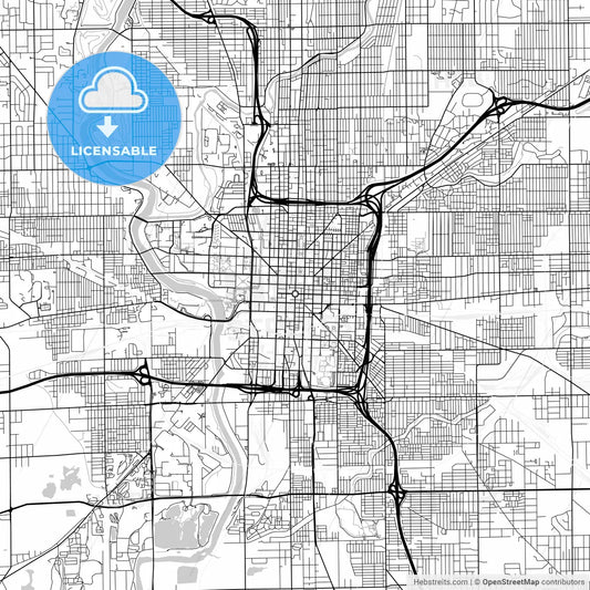 Map of Indianapolis, Indiana