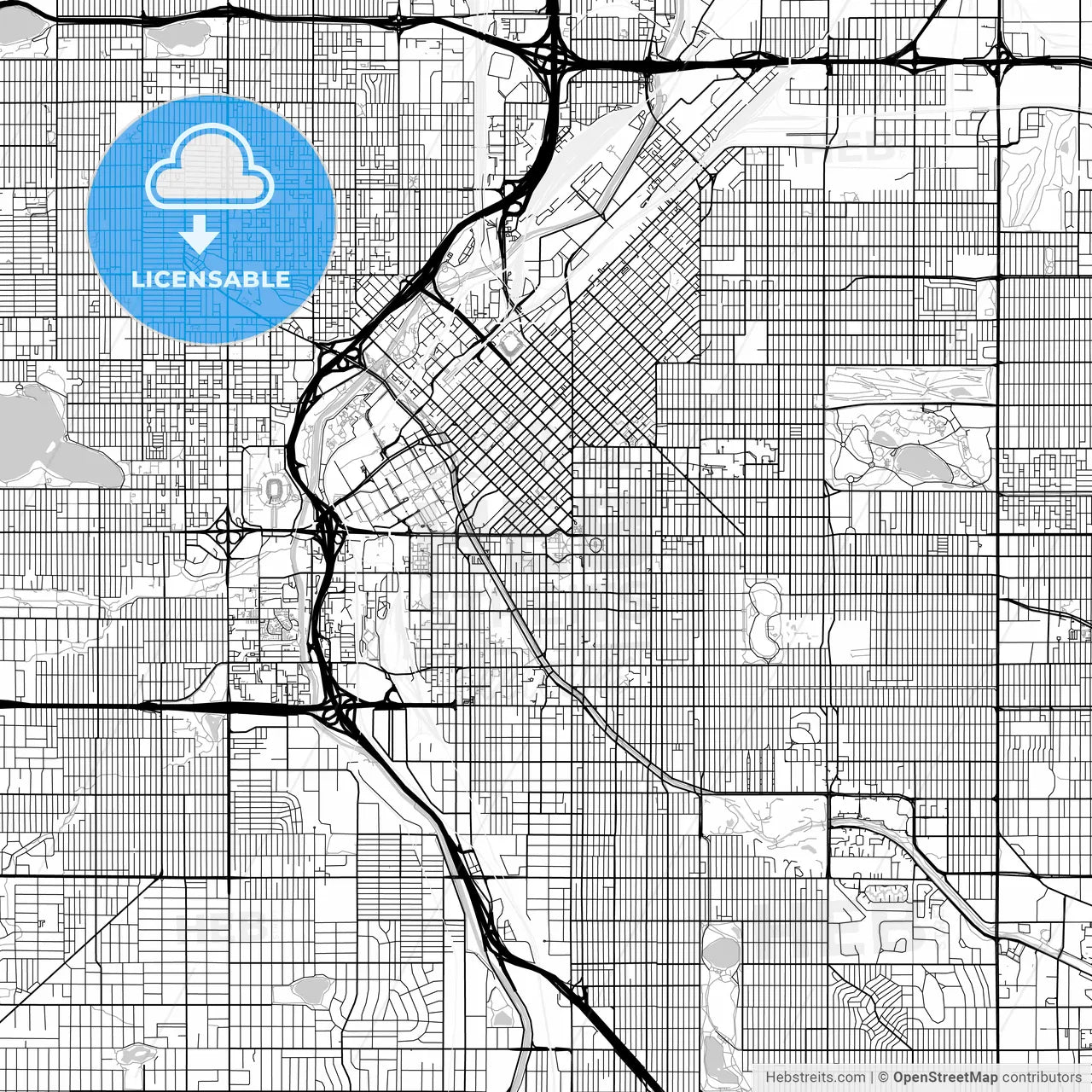 Map of Denver, Colorado