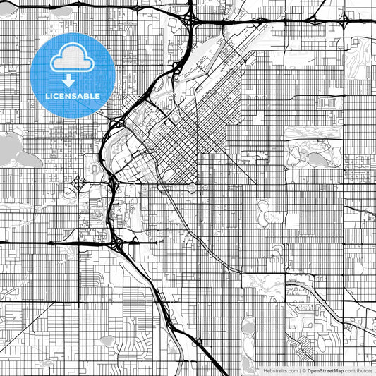 Map of Denver, Colorado
