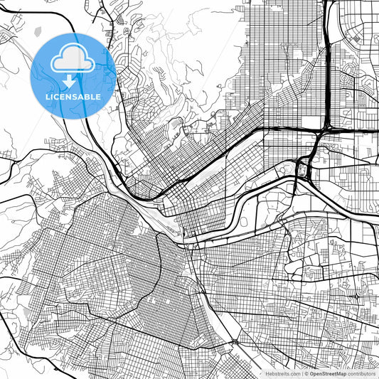 Map of El Paso, Texas