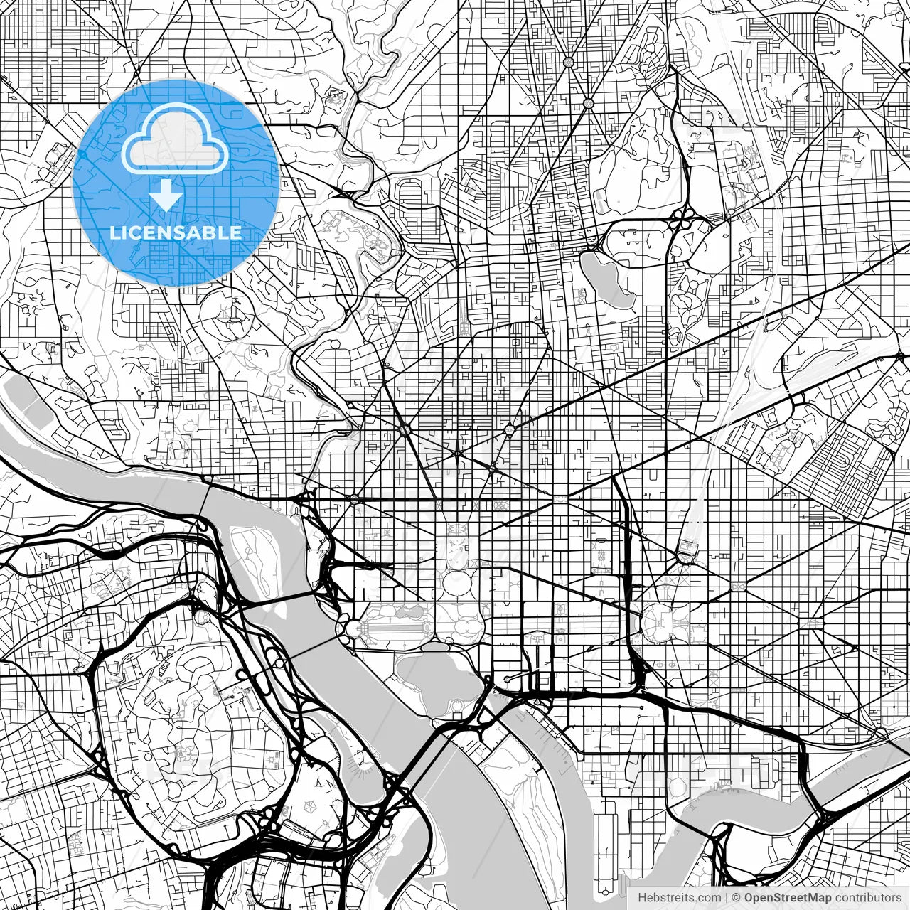 Map of Washington, District of Columbia
