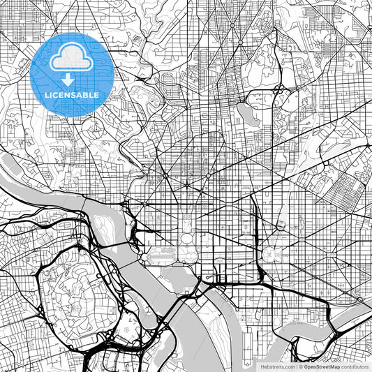 Map of Washington, District of Columbia