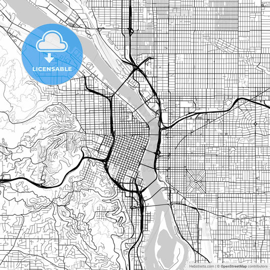 Map of Portland, Oregon