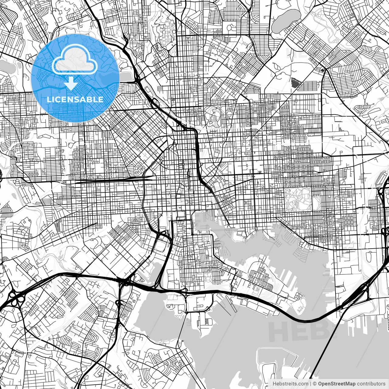 Map of Baltimore, Maryland