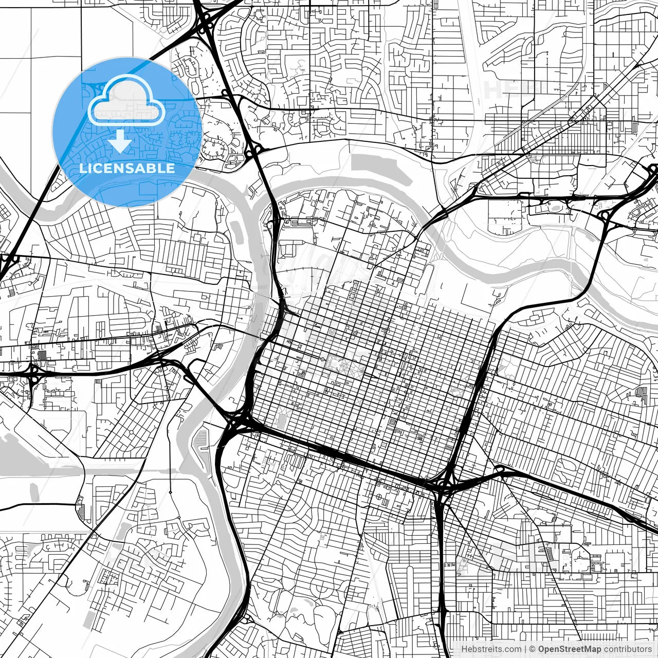 Map of Sacramento, California
