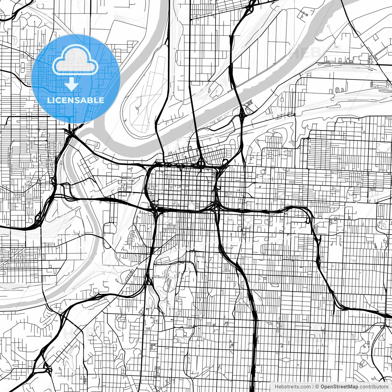 Map of Kansas City, Missouri