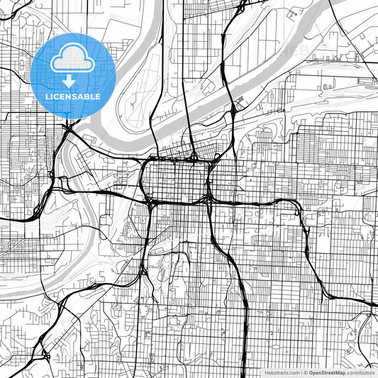 Map of Kansas City, Missouri