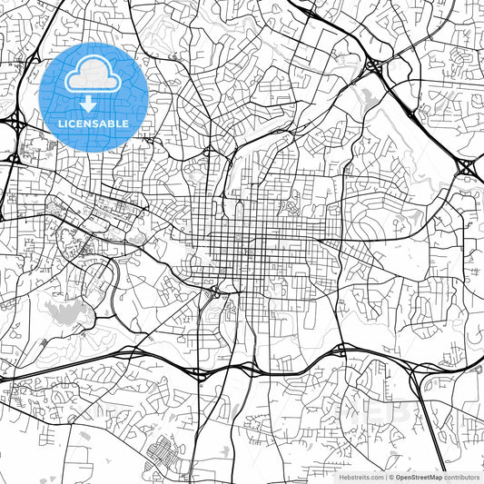 Map of Raleigh, North Carolina