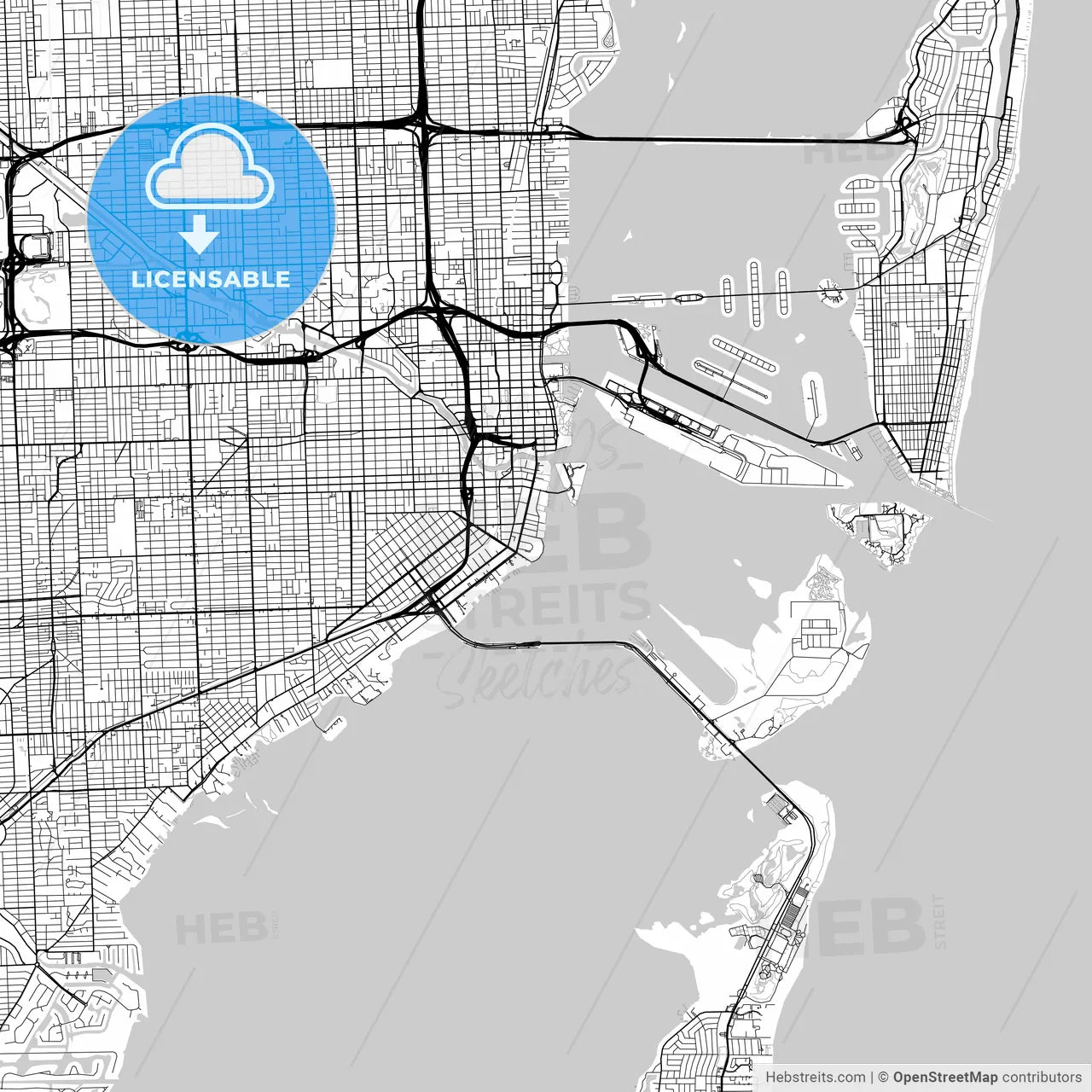 Map of Miami, Florida