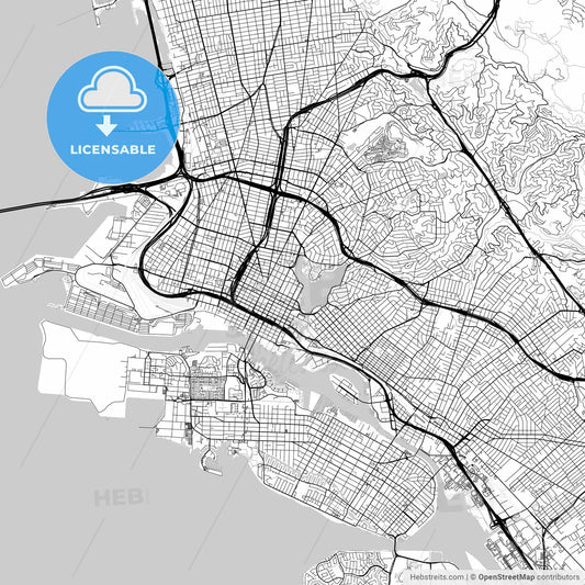Map of Oakland, California
