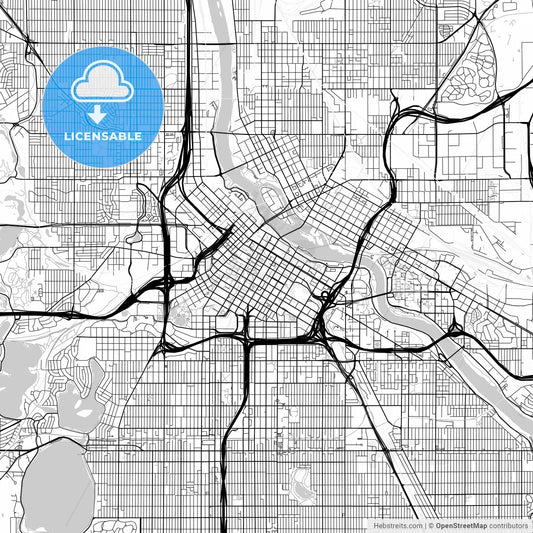 Map of Minneapolis, Minnesota