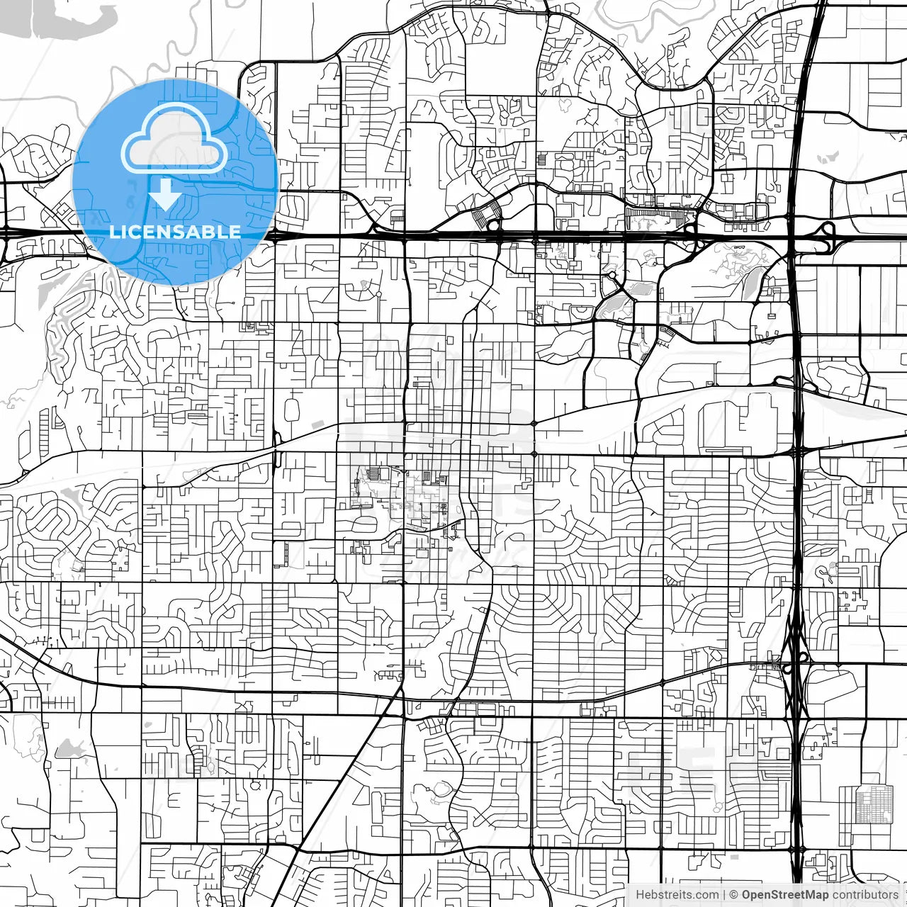 Map of Arlington, Texas