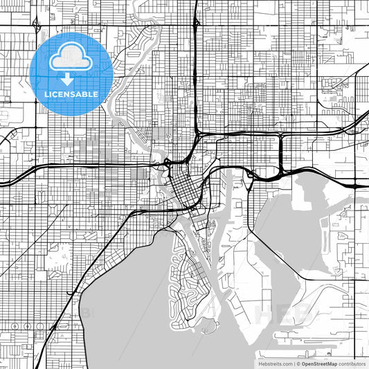 Map of Tampa, Florida