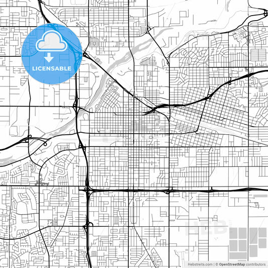Map of Bakersfield, California