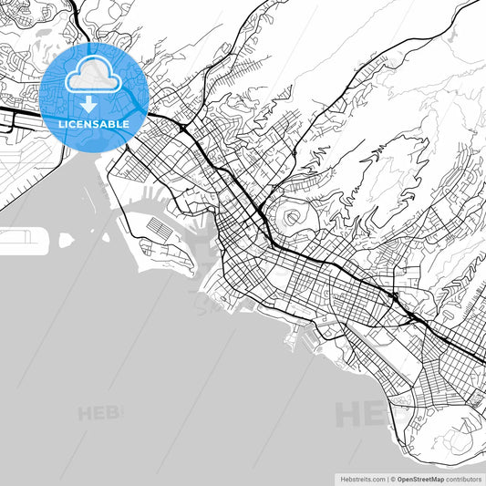 Map of Honolulu, Hawaii