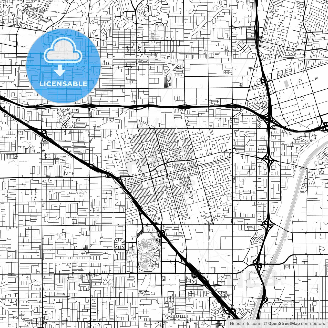 Map of Anaheim, California