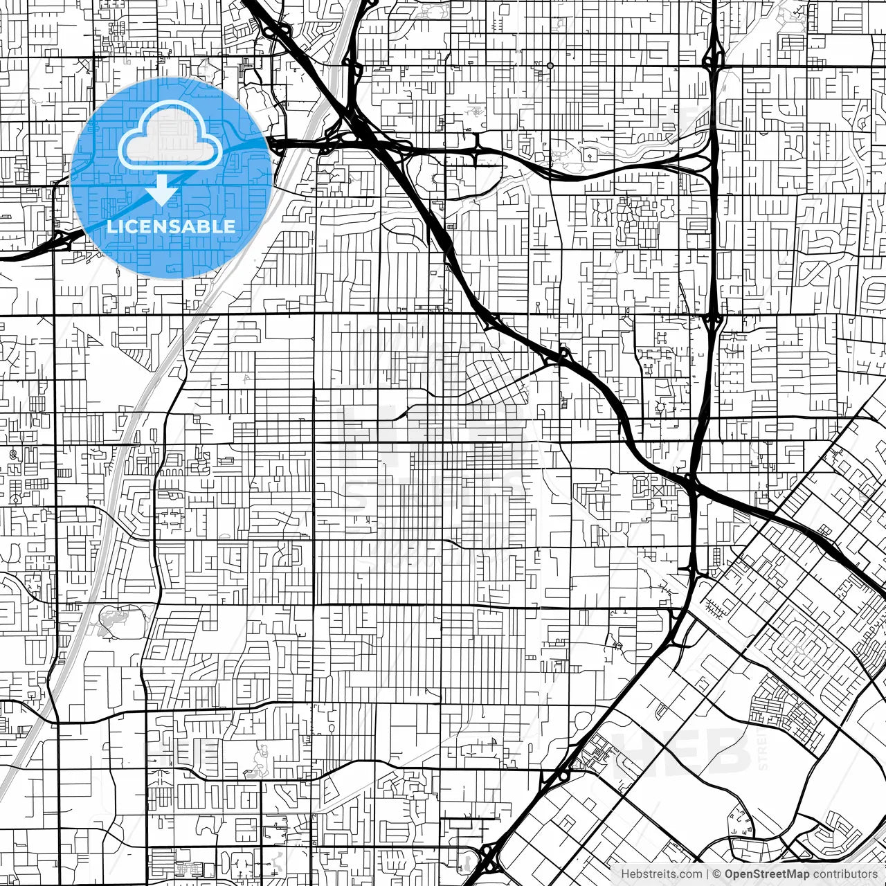 Map of Santa Ana, California
