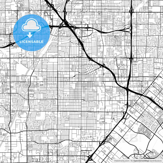 Map of Santa Ana, California