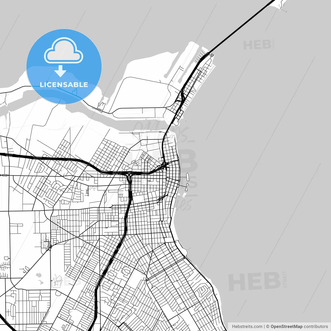 Map of Corpus Christi, Texas