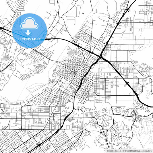Map of Riverside, California