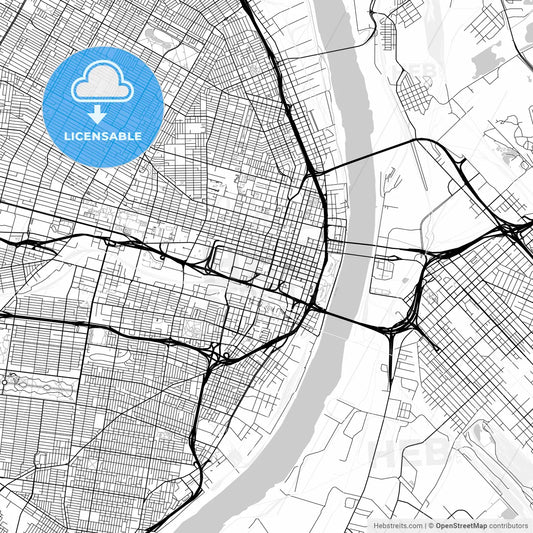 Map of St. Louis, Missouri