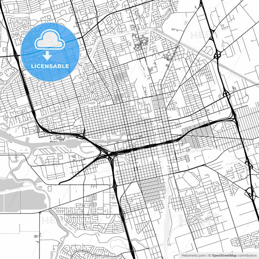 Map of Stockton, California