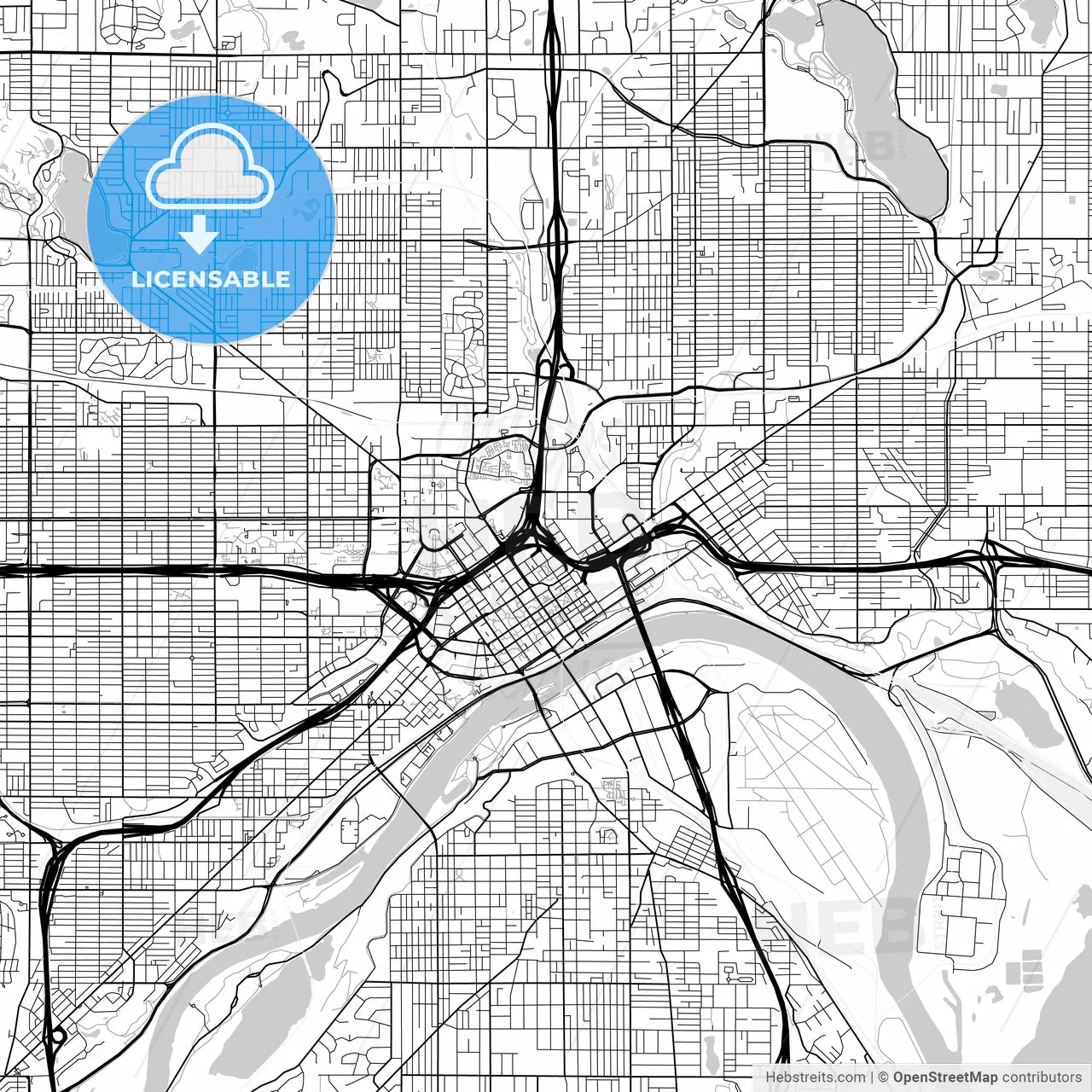 Map of Saint Paul, Minnesota