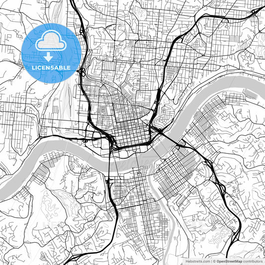 Map of Cincinnati, Ohio