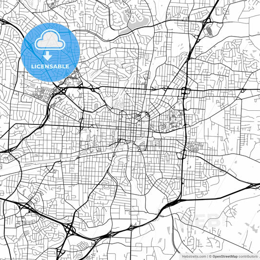 Map of Greensboro, North Carolina