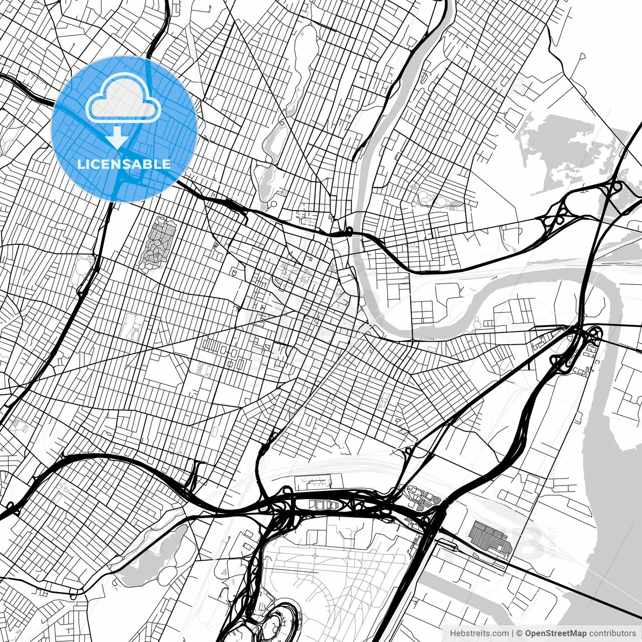 Map of Newark, New Jersey