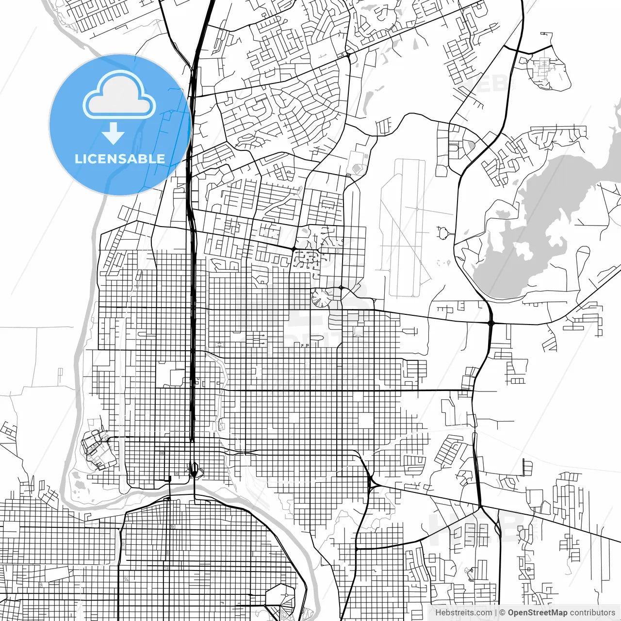 Map of Laredo, Texas