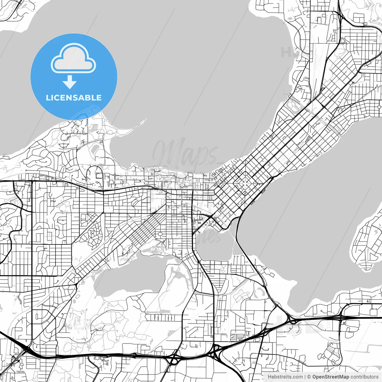 Map of Madison, Wisconsin