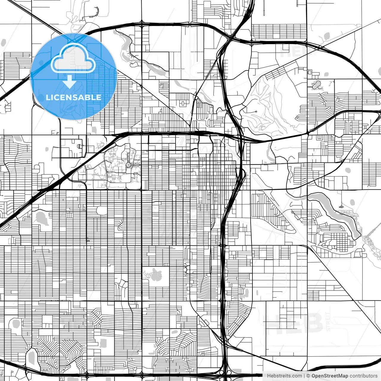 Map of Lubbock, Texas