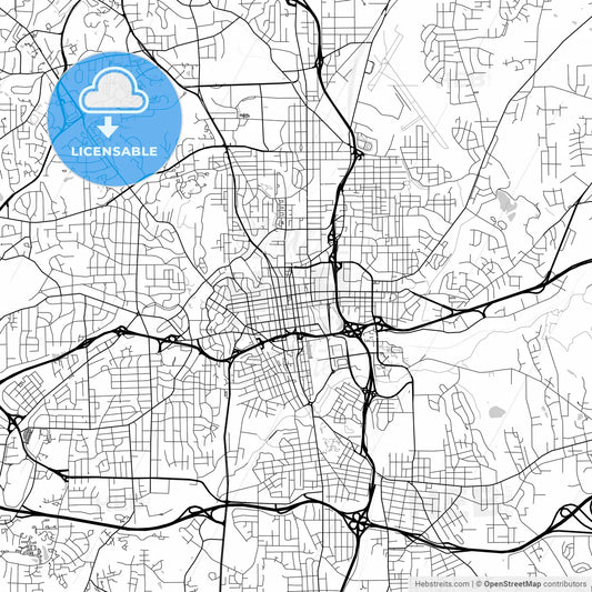 Map of Winston–Salem, North Carolina
